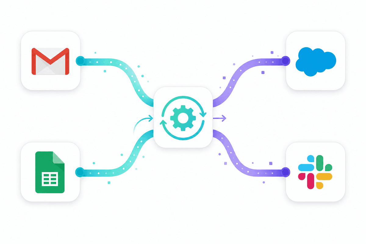 Connected business apps with automated data workflows